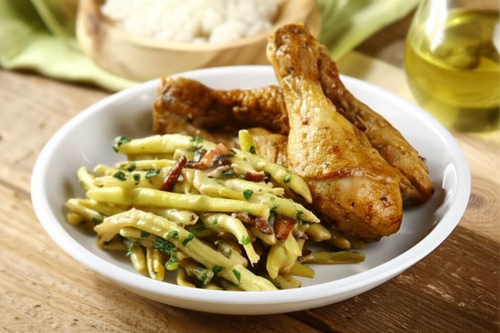 Fasolka szparagowa w sosie serowym