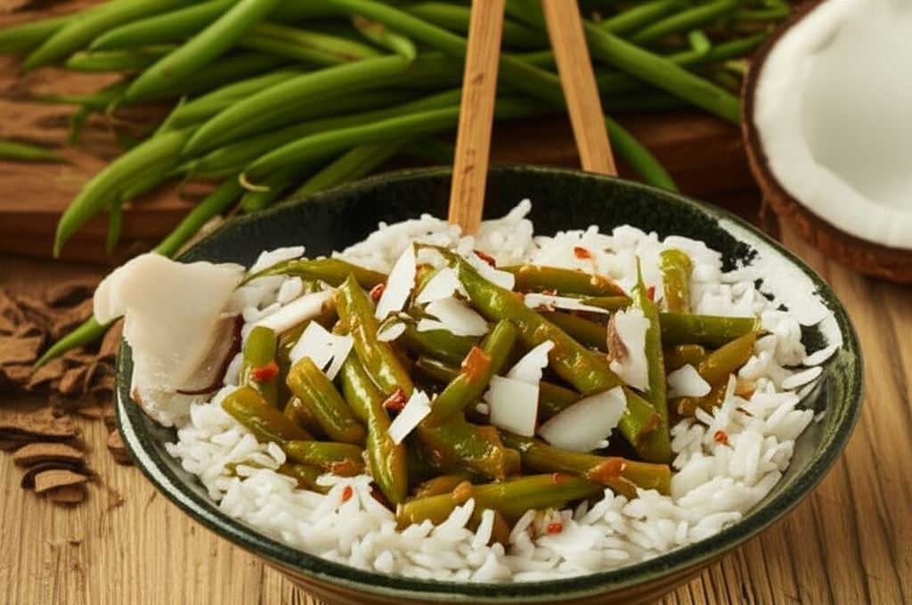 Fasolka szparagowa z ryżem