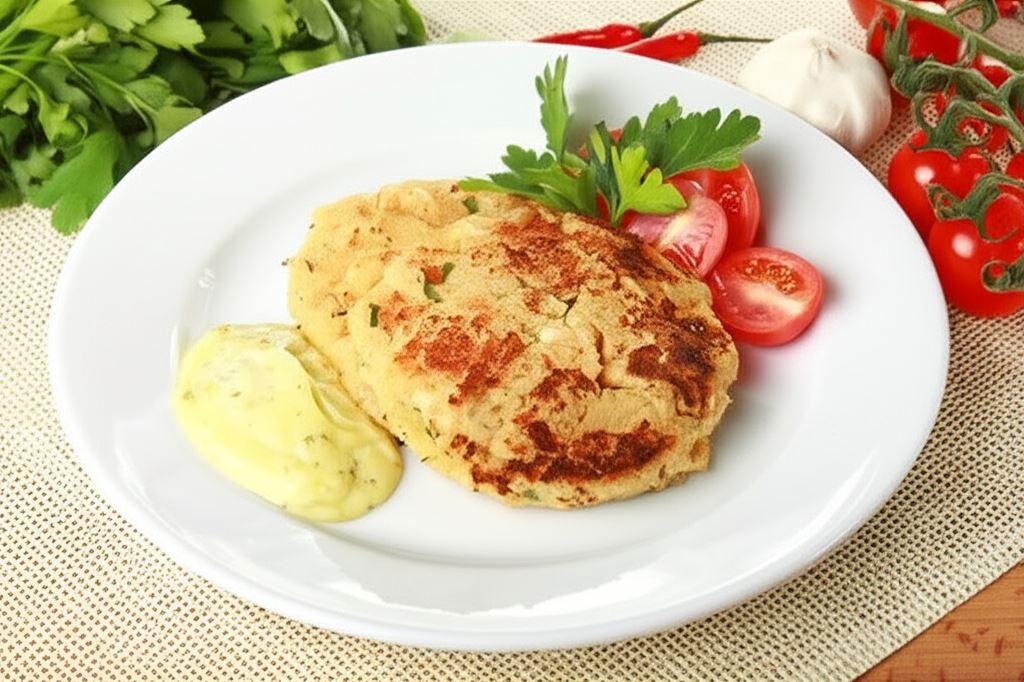 Fasolowe kotleciki z fetą i sosem czosnkowym
