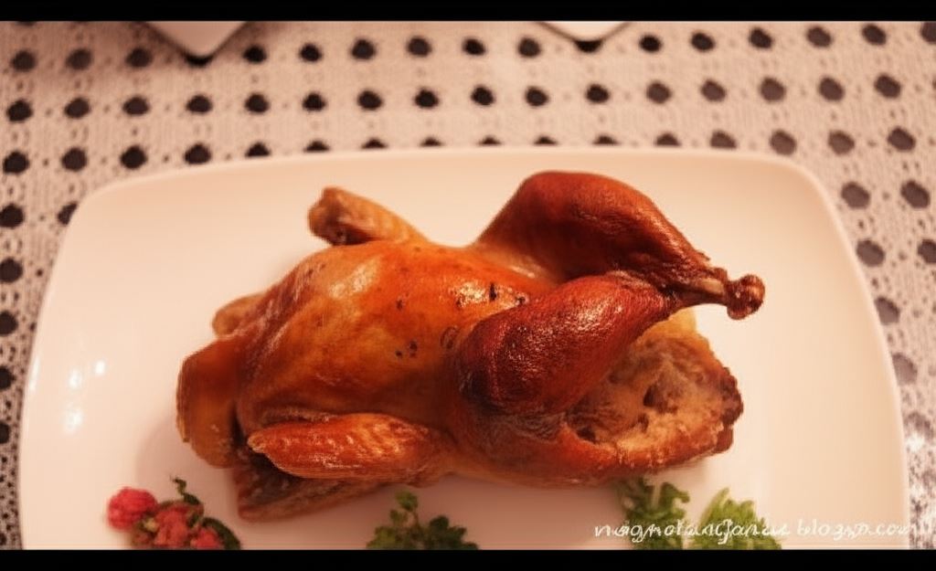 Faszerowana perliczka z żurawinowymi jabłuszkami