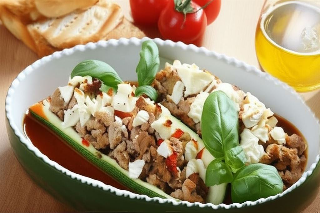 Faszerowane kabaczki z serem feta