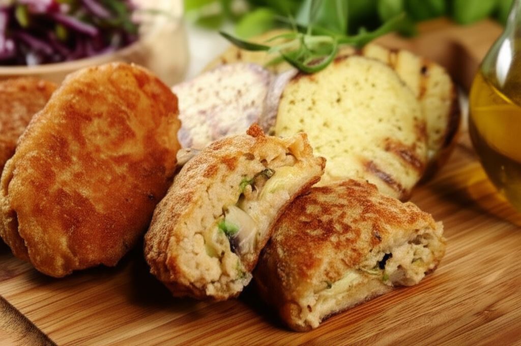 Faszerowane kotlety mielone z pieczarkami i serem