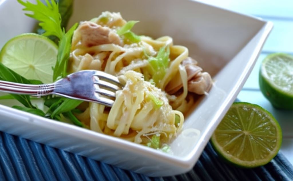 Fettuccine carbonara z tuńczykiem