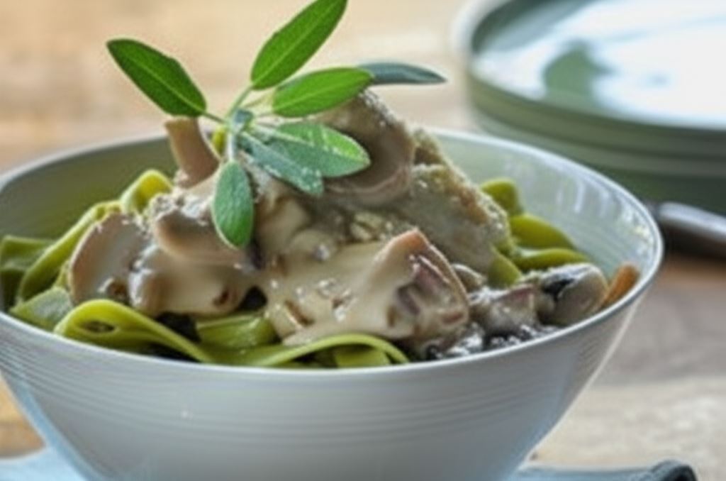 Fettuccine ze szpinakiem