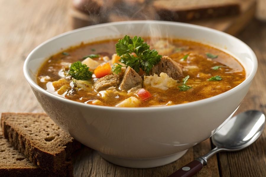 Flaczki wołowe na sposób warszawski