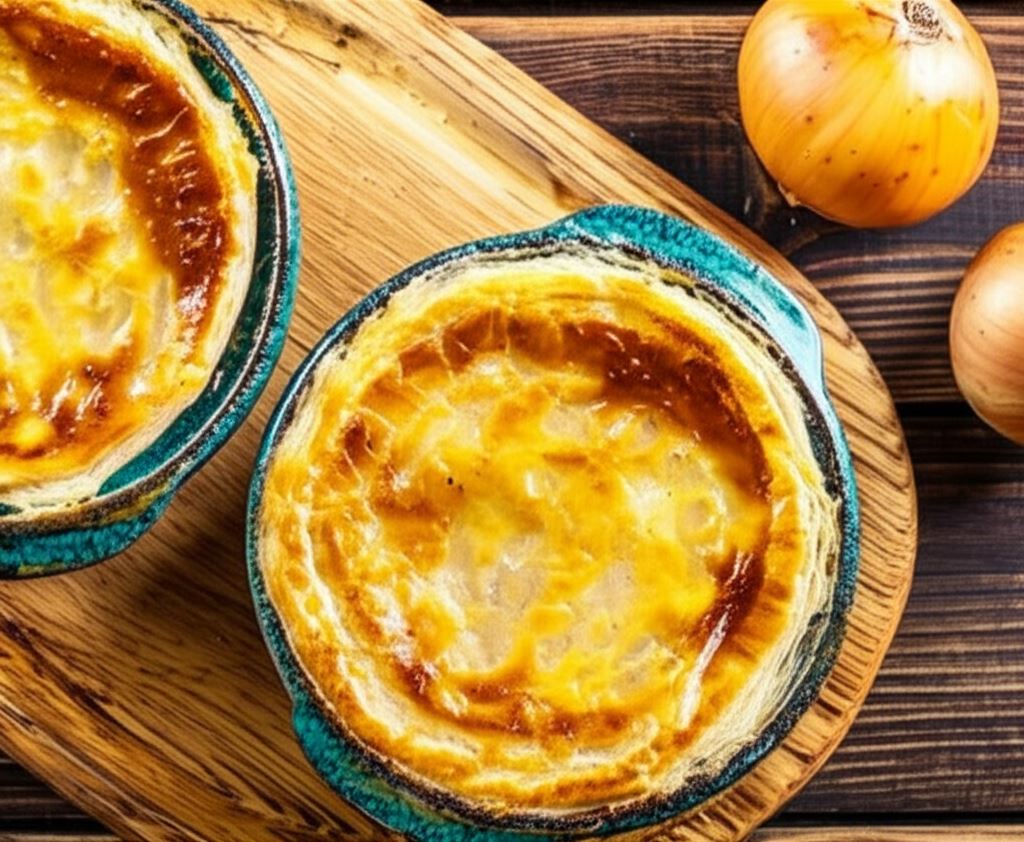 Francuska zupa cebulowa zapiekana z serem