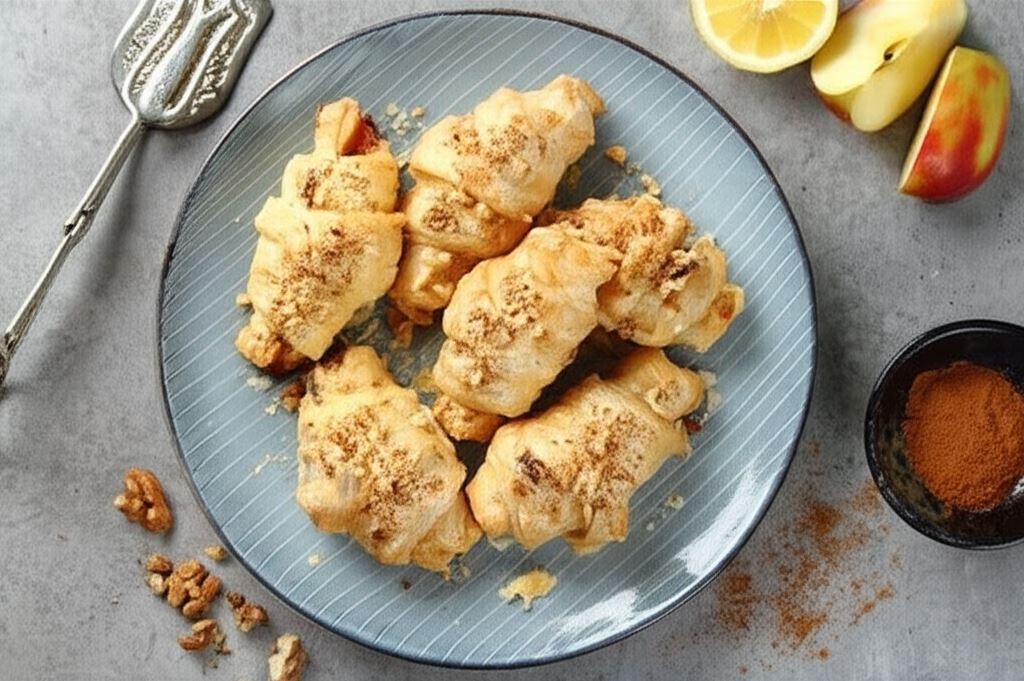 Francuskie rogaliki z jabłkami