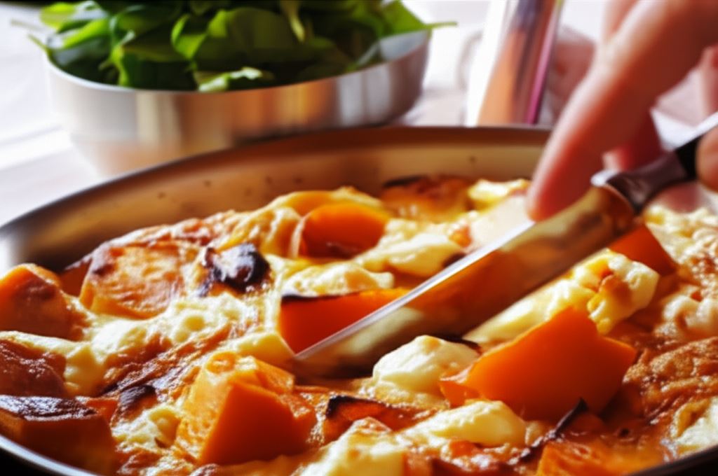 Frittata z dynią i serem feta