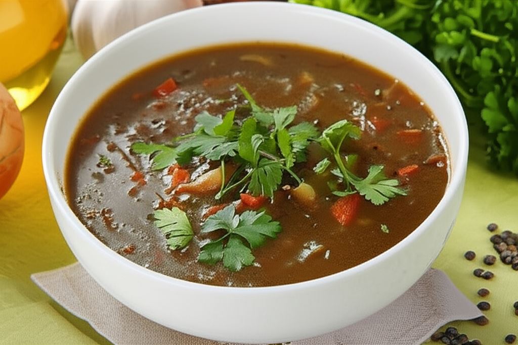 Gęsta zupa z zielonej soczewicy