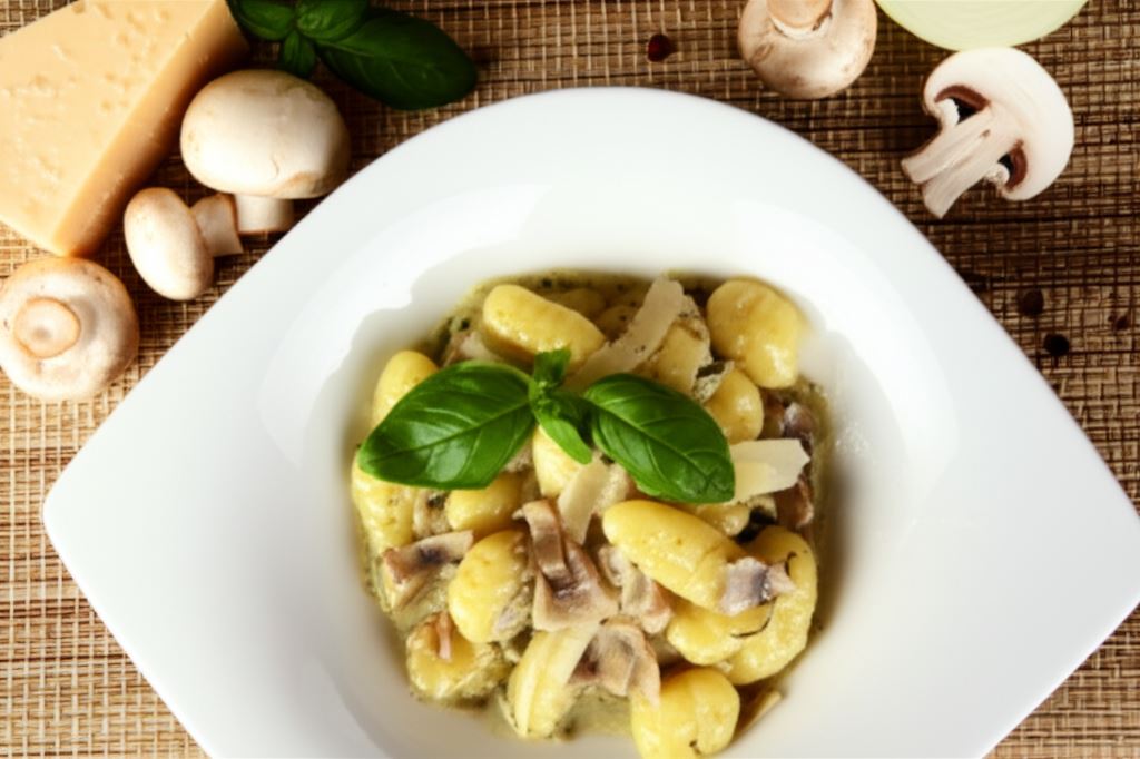 Gnocchi w sosie z bazylii