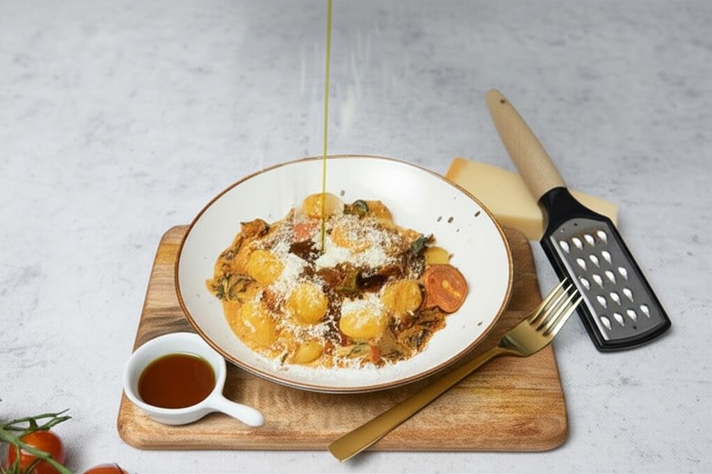 Gnocchi ze szpinakiem w dyniowym sosie