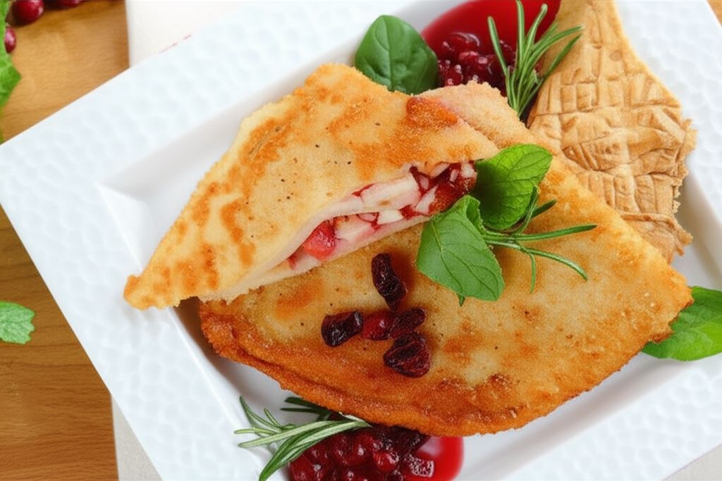 Góralskie naleśniki z oscypkiem i żurawiną