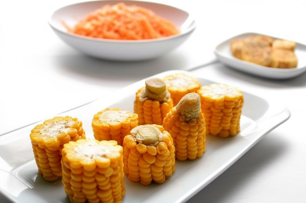 Gotowana kukurydza w kolbach w ziołowym masełku