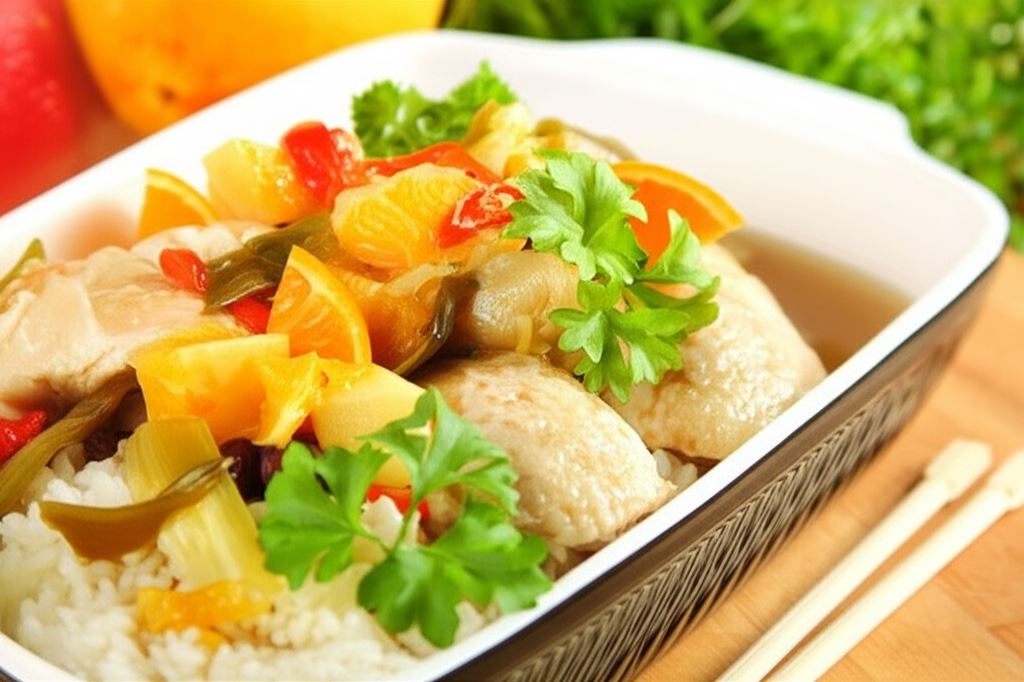 Gotowany kurczak z imbirem