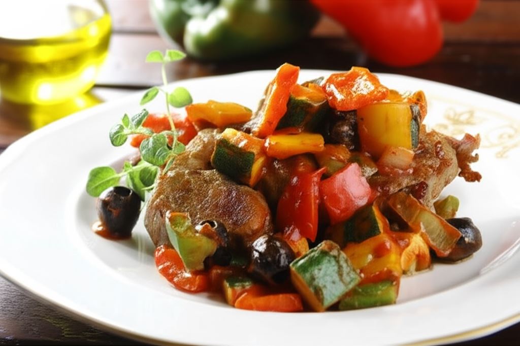 Grillowana karkówka z warzywami po włosku