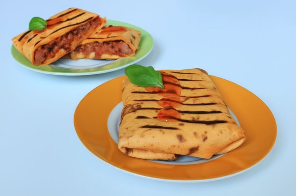 Grillowana tortilla z mięsem mielonym