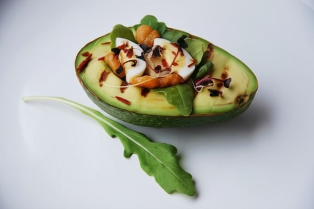 Grillowane awokado z krewetkami