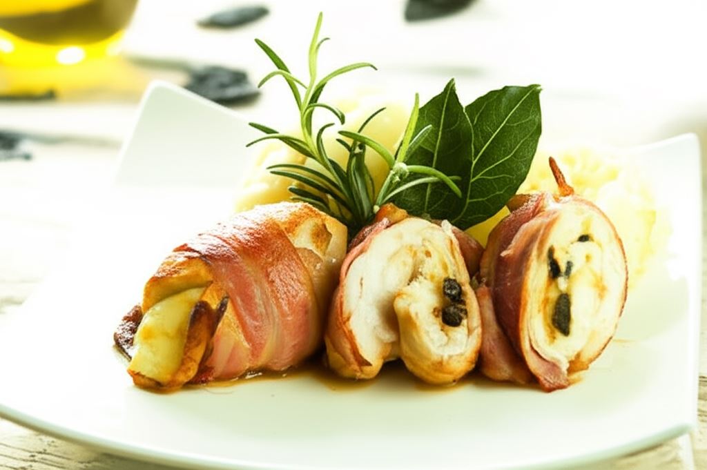 Grillowane roladki z kurczaka à la Saltimbocca