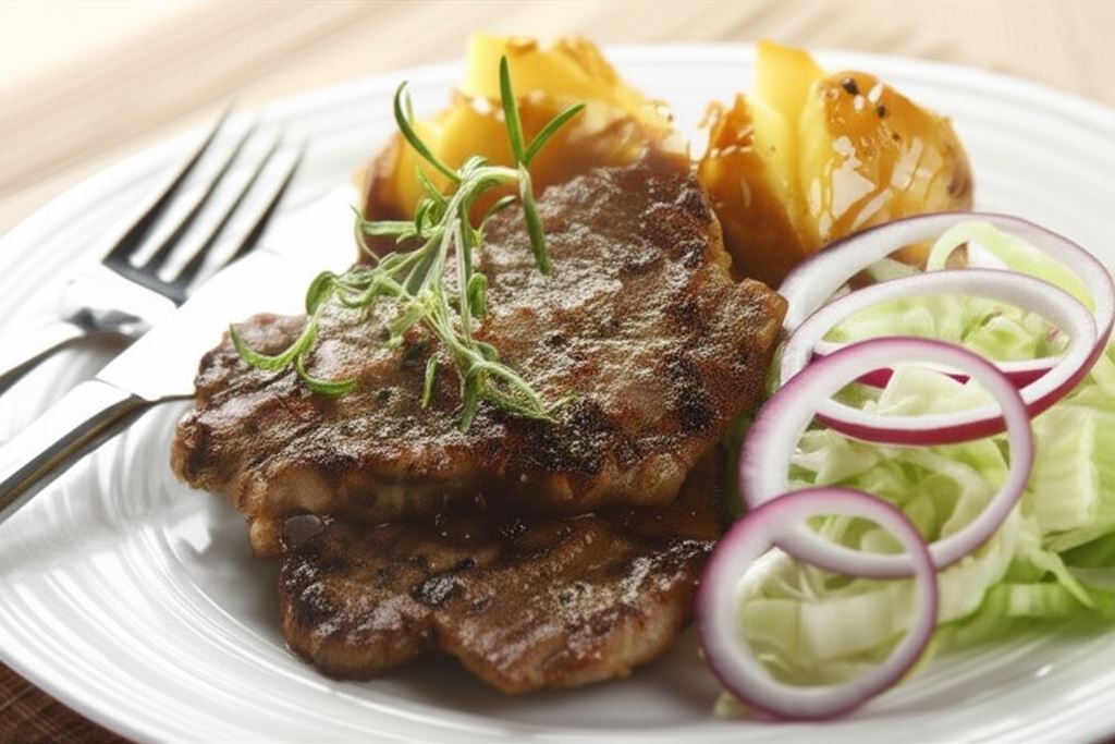 Grillowane steki z karkówki z gorczycą i majerankiem