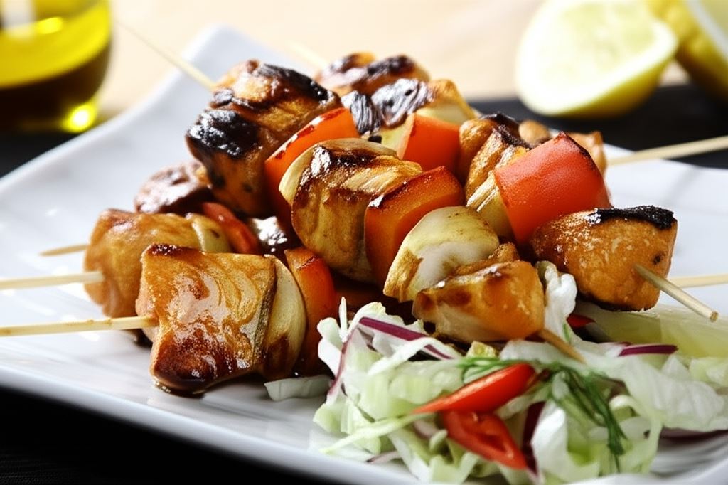 Grillowane szaszłyki z ryby