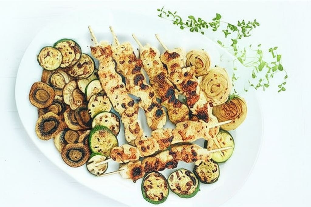 grillowane szaszłyki z warzywami