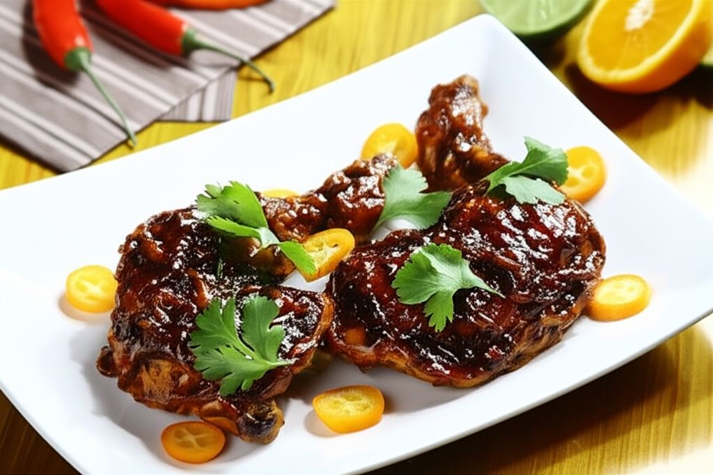 Grillowane udka w cytrusowym dżemie