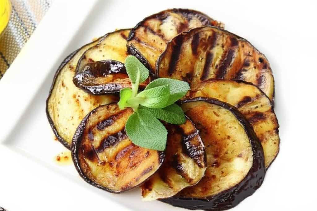 Grillowany bakłażan z czosnkiem