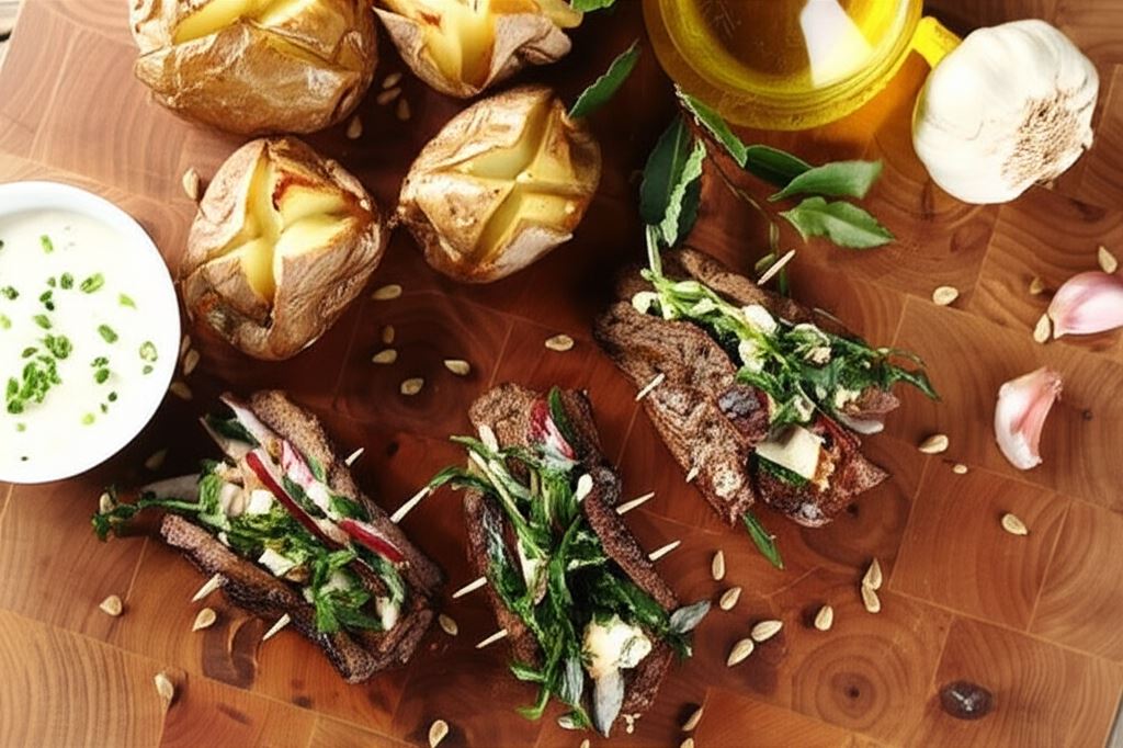 Grillowany Butterfly z polędwicy z rukolą