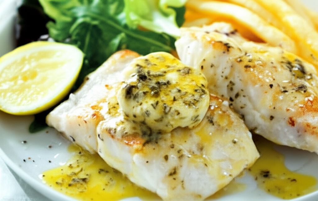 Grillowany karmazyn z masłem ziołowym