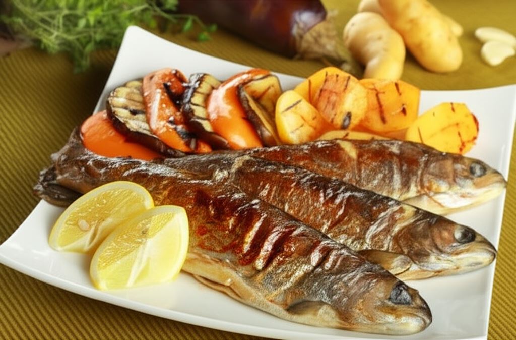 Grillowany pstrąg z ziołami