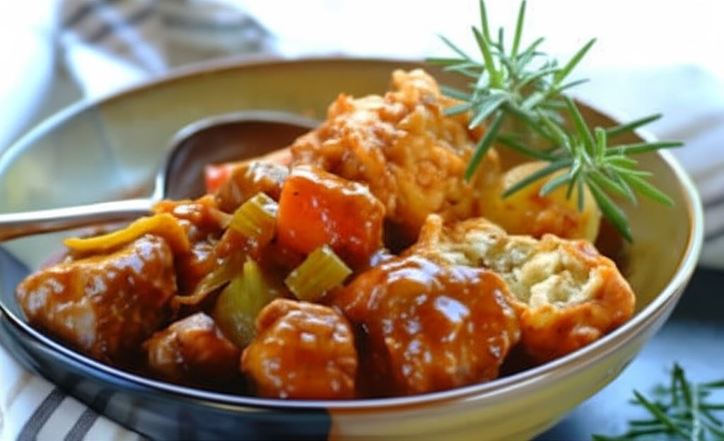 Gulasz jagnięcy z kluseczkami