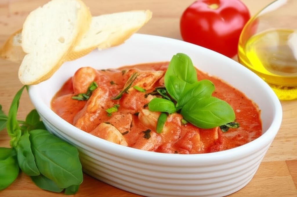 Gulasz w sosie pomidorowo-śmietanowym