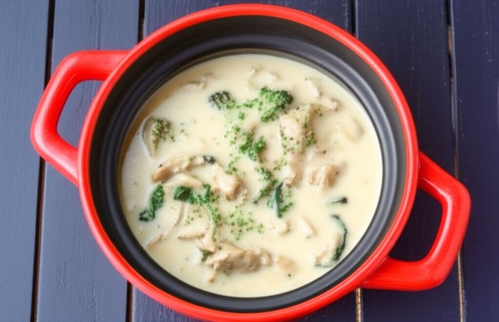 Gulasz wieprzowy z majerankiem i śmietaną