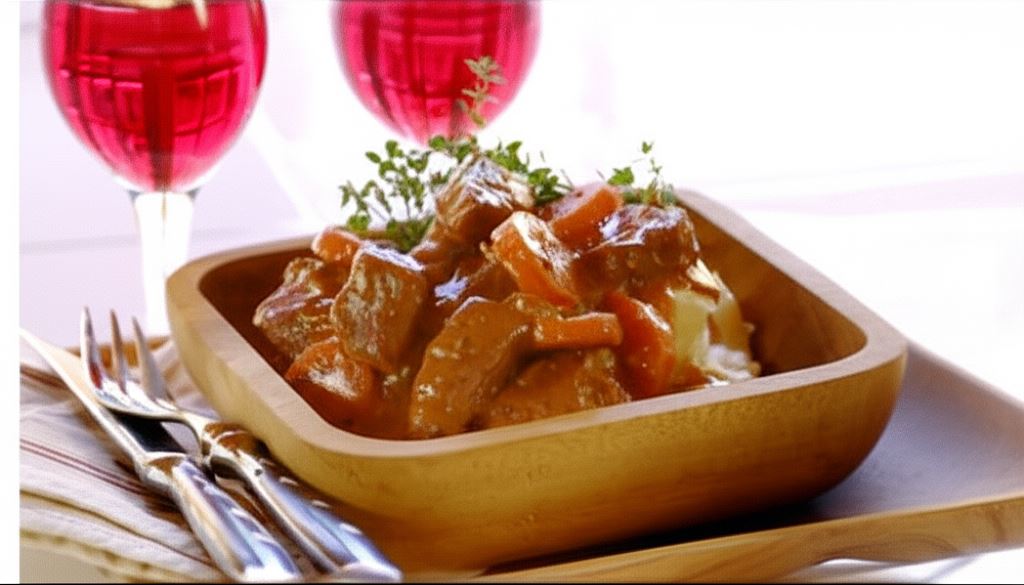 Gulasz wołowy z musztardą