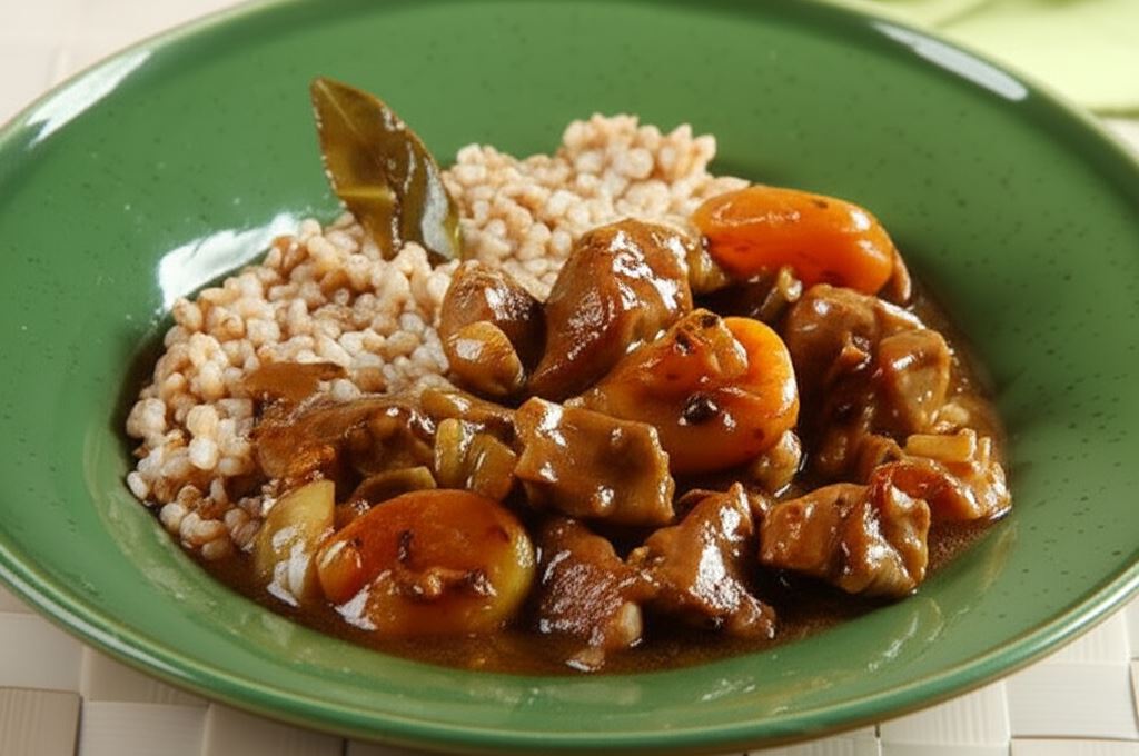 Gulasz z karkówki z suszoną morelą