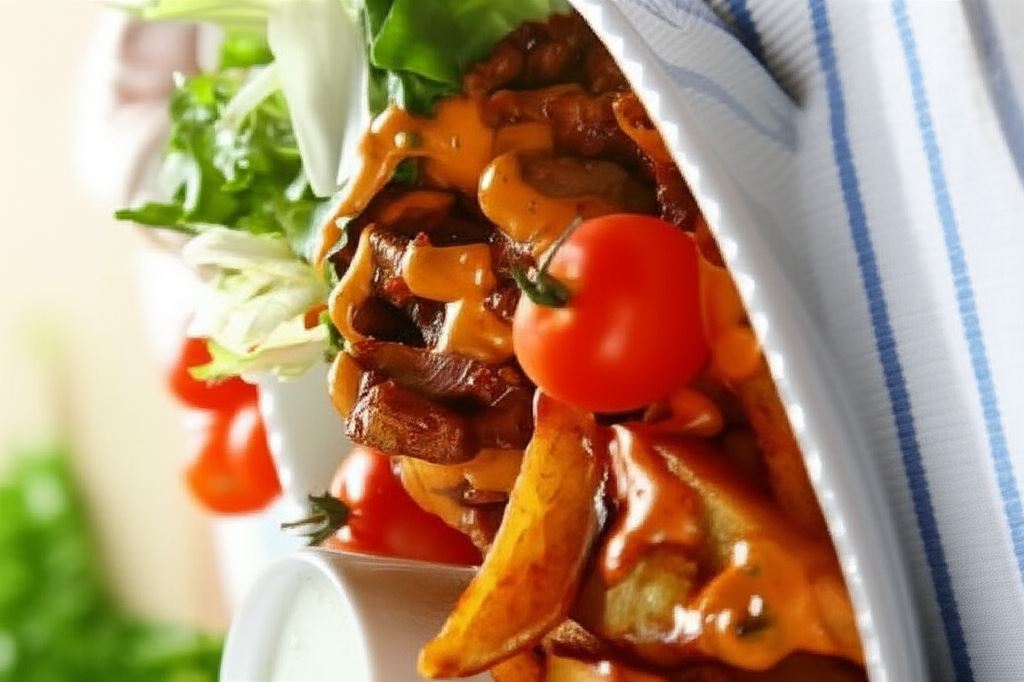 Gyros z sosem ziołowo-paprykowym