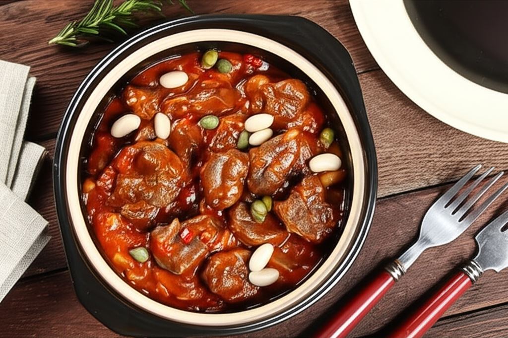 Hiszpański gulasz z biała fasolą