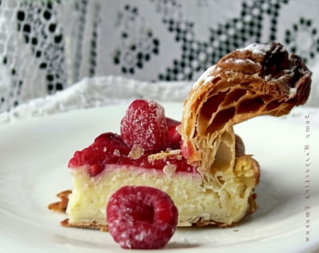 Hiszpański sernik z malinami