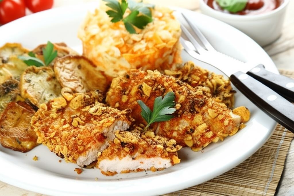 Indyk w płatkach kukurydzianych