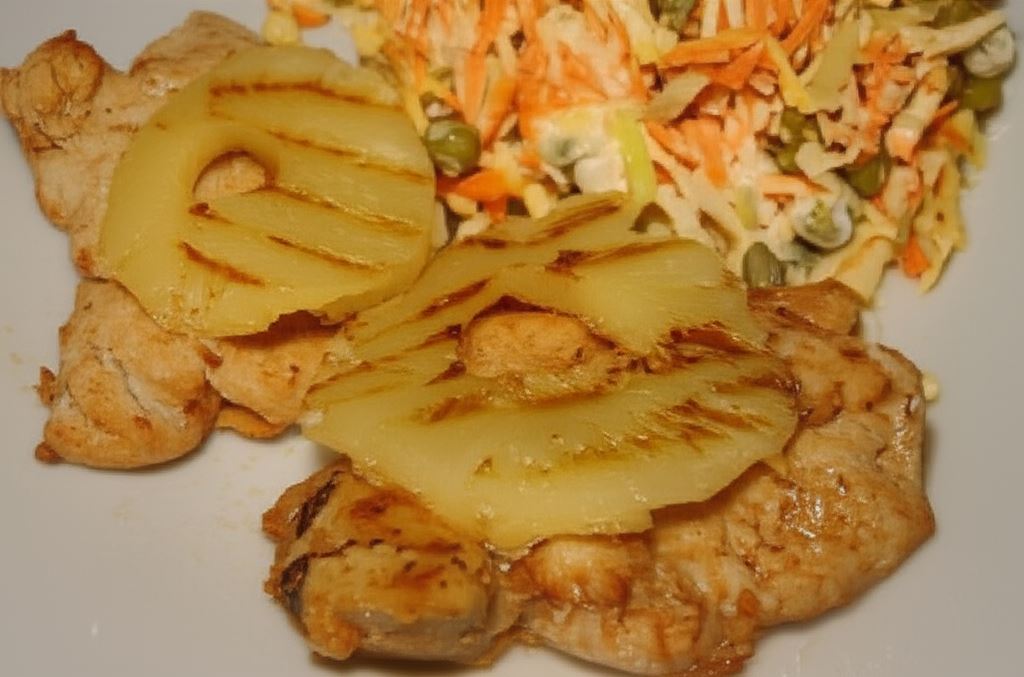 Indyk z ananasem z patelni grillowej