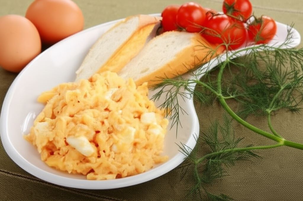 Jajecznica z serem feta