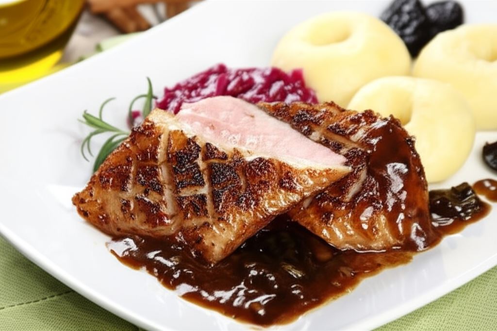 Kaczka z sosem śliwkowym