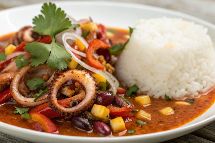 Kalmary w pikantnym sosie