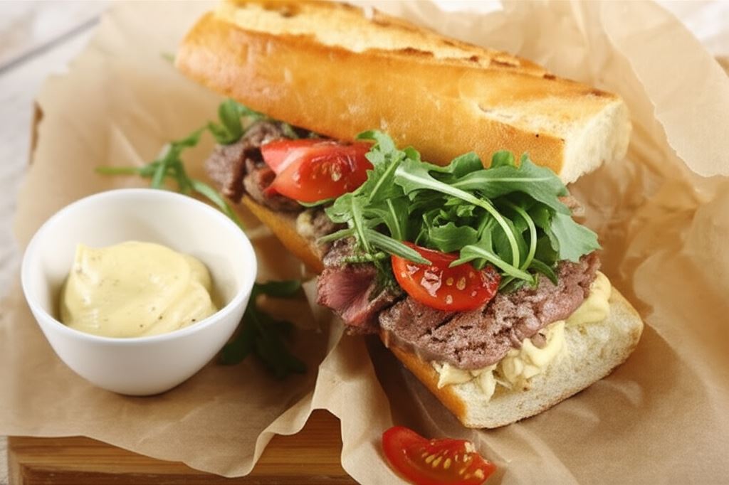 Kanapka z grillowaną wołowiną