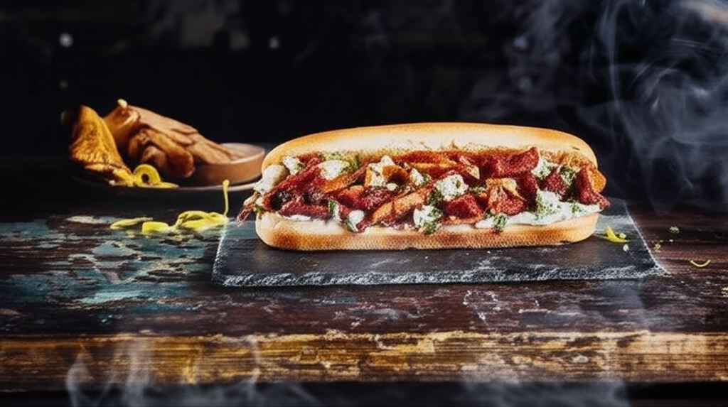 Kanapka z grillowanym roślinnym a'la kurczakiem