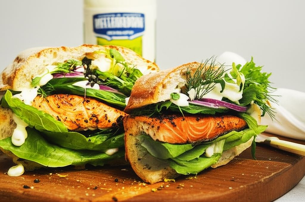 Kanapka z łososiem