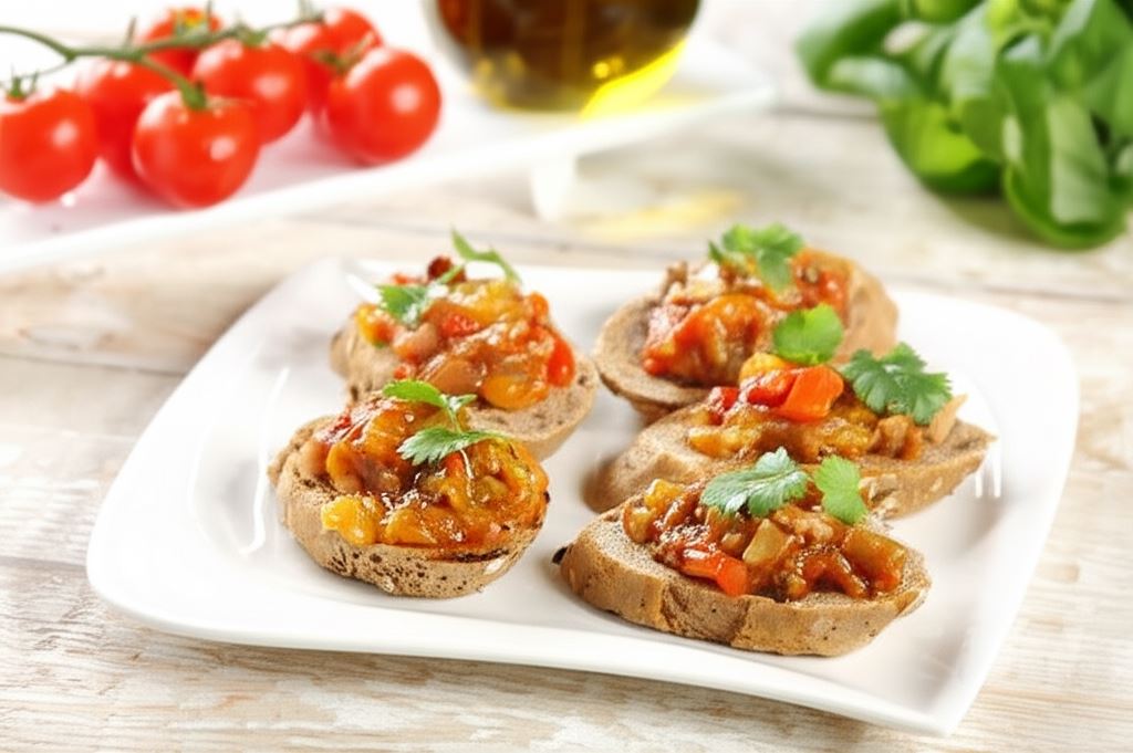 Kanapka z pieczonymi warzywami