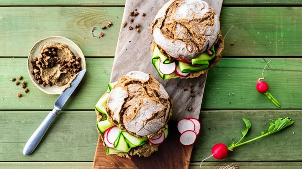 Kanapka z wegetariańskim pasztetem