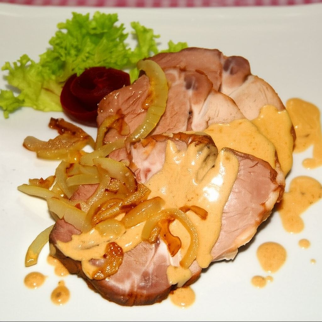 Karkówka marynowana w zupie cebulowej