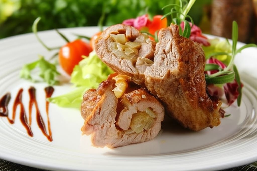 Karkówka z duszoną cebulą